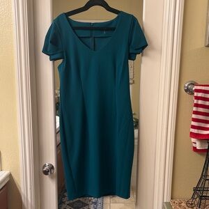 Trina Turk Teal Midi Dress size 12
